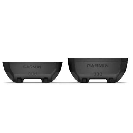 Erweiterter Akku für das Alpha T 20 K Hundehalsband – Standard- und erweiterter Akku im Größenvergleich, Garmin-Schriftzug