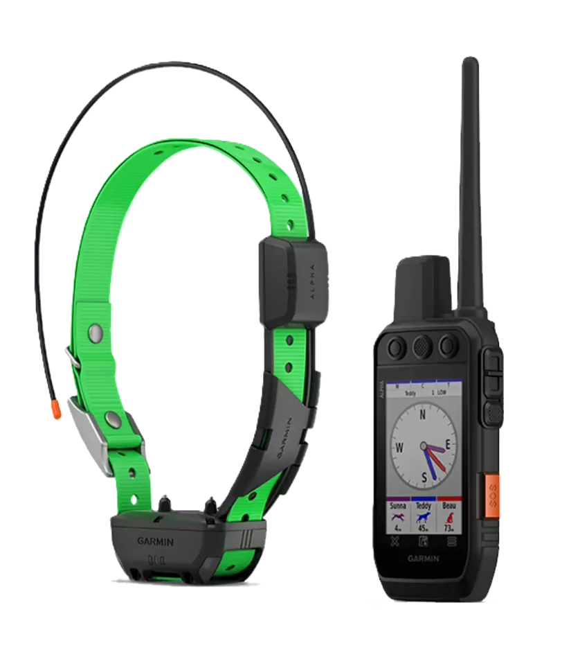 Garmin Alpha 300i K + TT25K Bundle – grünes TT25K-Halsband mit Antenne und Alpha 300i K Handgerät mit Kompassanzeige