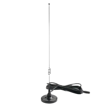 Magnetische Autoantenne für Garmin, Locit – schwarze Magnetfußantenne mit langem Kabel und SMA-Stecker, Gesamtansicht