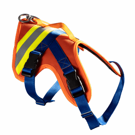 ADURO Nachsuchengeschirr in Orange – Dackel-Schnitt, gepolstert und reflektierend