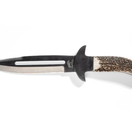 ADURO Jagdmesser 18 cm mit Hirschhorngriff und durchbrochener Klinge