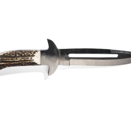 ADURO Jagdmesser 18 cm mit Hirschhorngriff und durchbrochener Klinge