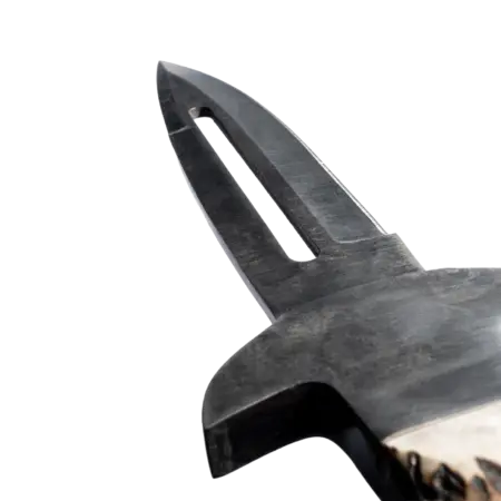 ADURO Jagdmesser 18 cm mit Hirschhorngriff und durchbrochener Klinge
