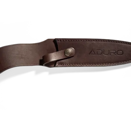 ADURO Lederscheide für 18 cm Messer, braunes Leder mit ADURO Prägung