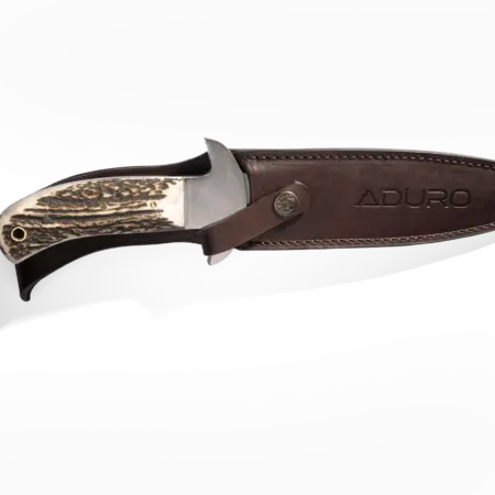 ADURO Lederscheide für 18 cm Messer, braunes Leder mit ADURO Prägung