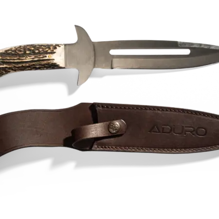 ADURO Lederscheide für 18 cm Messer, braunes Leder mit ADURO Prägung